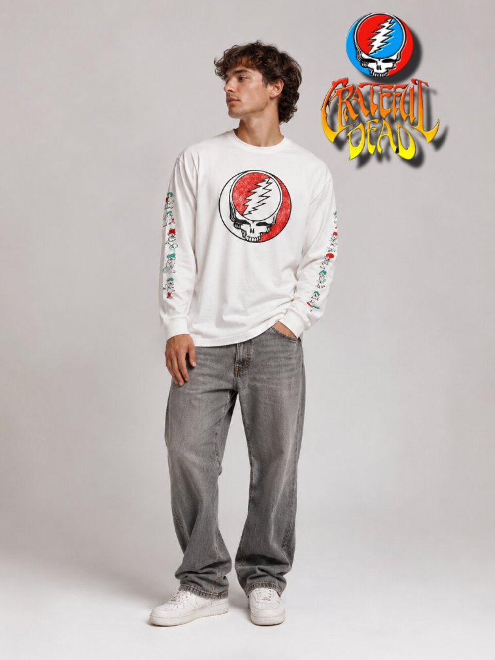 American Eagle x Grateful Dead Steal Your Face Long Sleeve Tee Size L - Picture 3 of 7